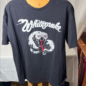 Black Whitesnake Graphic Concert T-Shirt